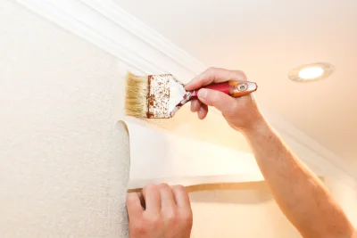 Pose de papier peint à Itxassou — revêtements muraux et toiles de verre